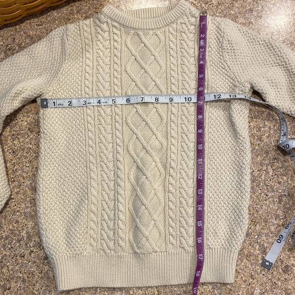 Old Navy Fishermans Knit Off White or Cream Sweater M (8) - Picture 3 of 12